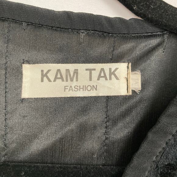 Kam Tak Womens M Black Velvet Burnout Vest Whimsigoth Witchy Gothic Retro Vamp - Picture 4 of 7